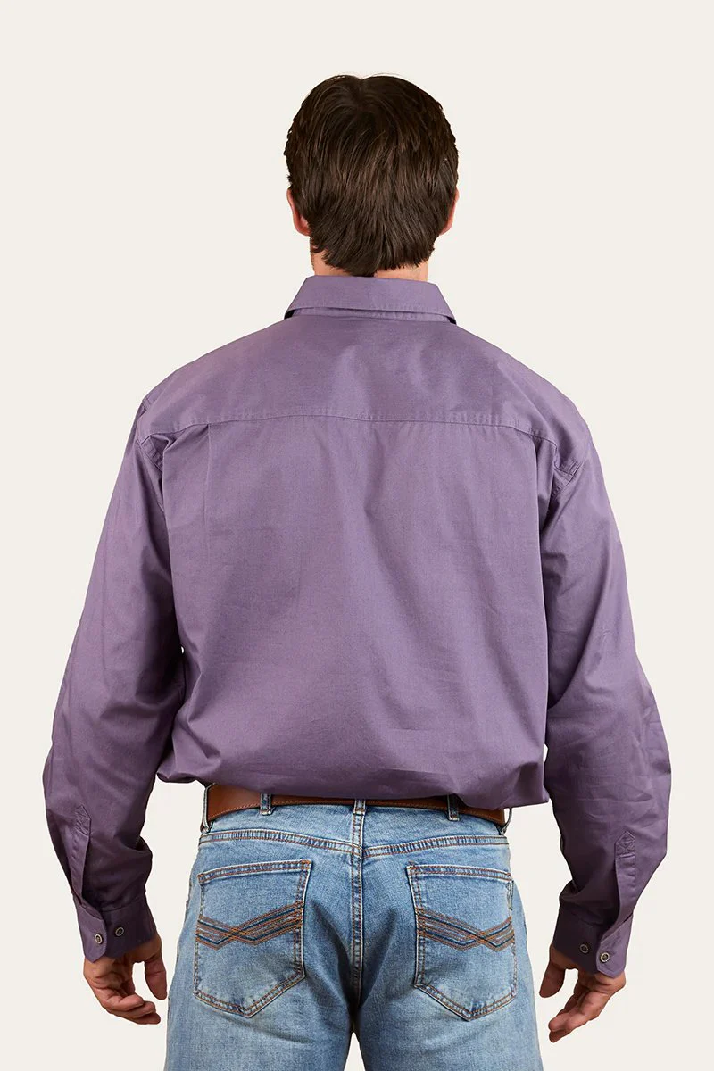 Ringers Western King River Mens Full Button Work Shirt - Dark Purple - Image 2