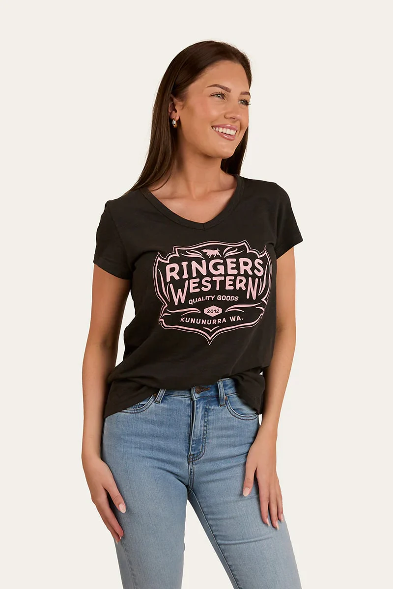 Ringers Western Quality Goods Womens V-Neck T-Shirt - Image 2