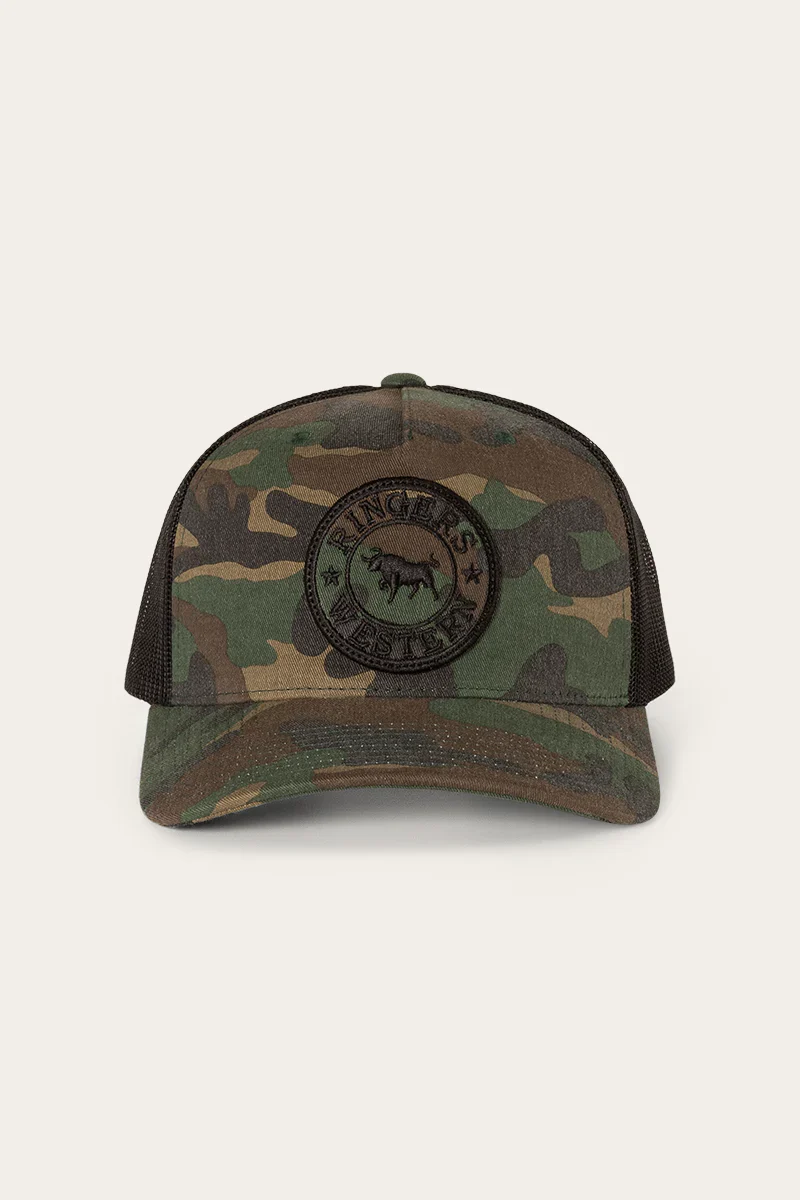 Ringers Western Signature Bull Trucker Cap - Camo/Black - Image 2