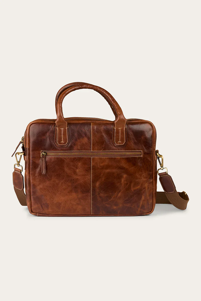 Ringers Western Toro Attache Laptop Bag - Cognac - Image 2