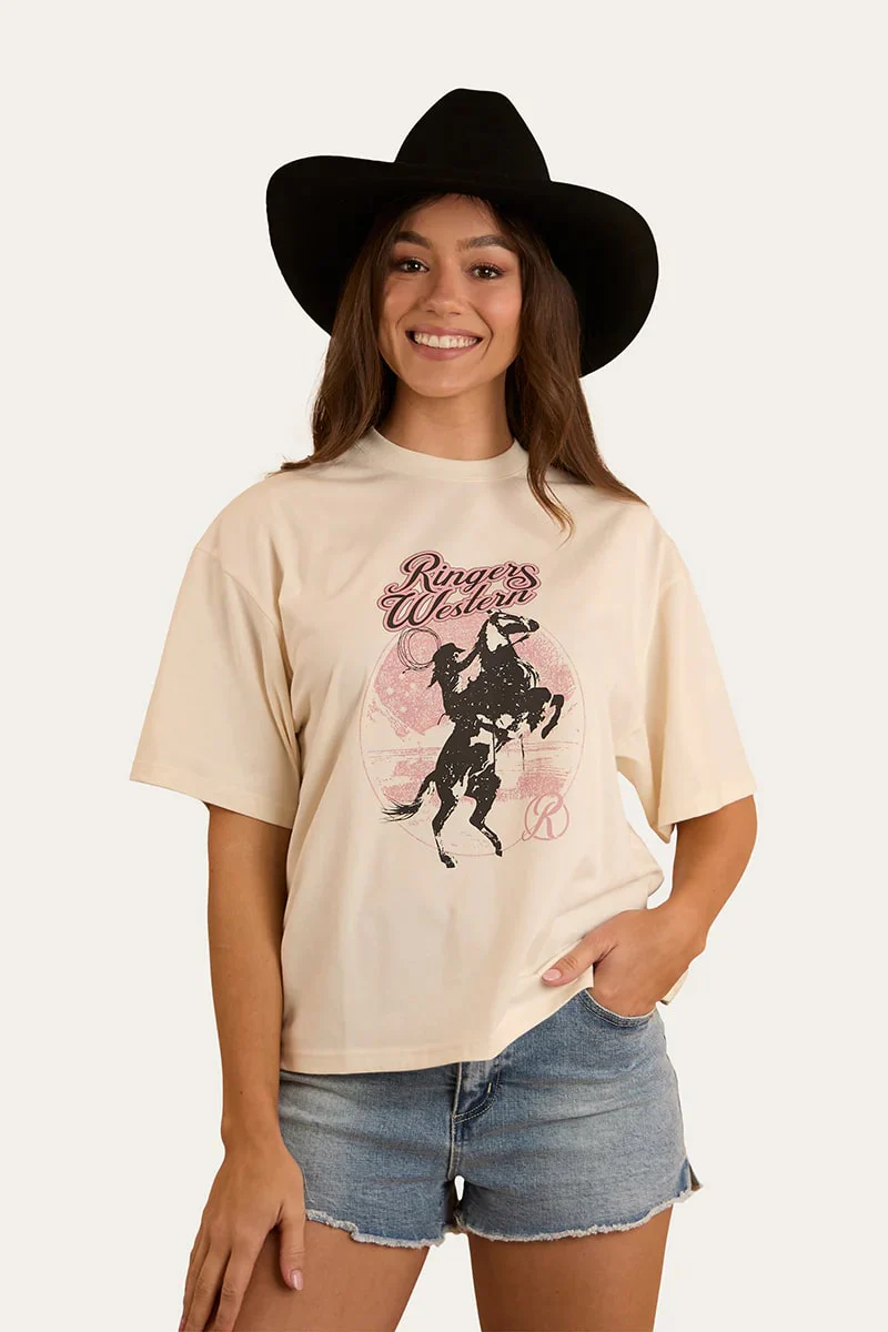 Ringers Western Wild Ride Womens Oversized T-Shirt