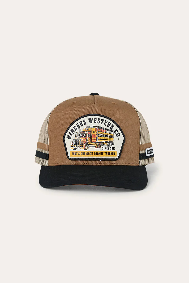 Ringers Western Workhorse Deep Fit Trucker Cap - Clay / Black