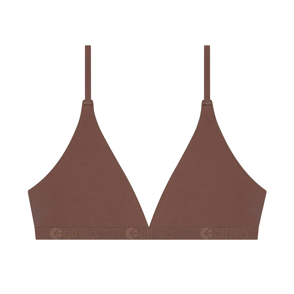 Ethika Seamless Triangle Bra - Truffle - Image 2