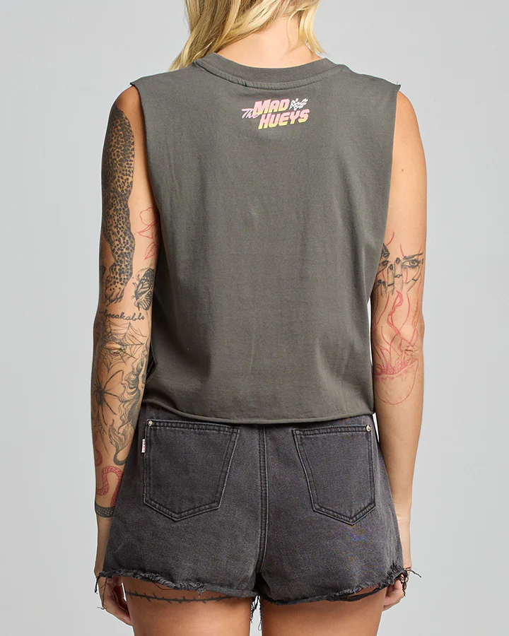 The Mad Hueys SEE YOU ON THE TRACK | WOMENS CROP MUSCLE - Image 2