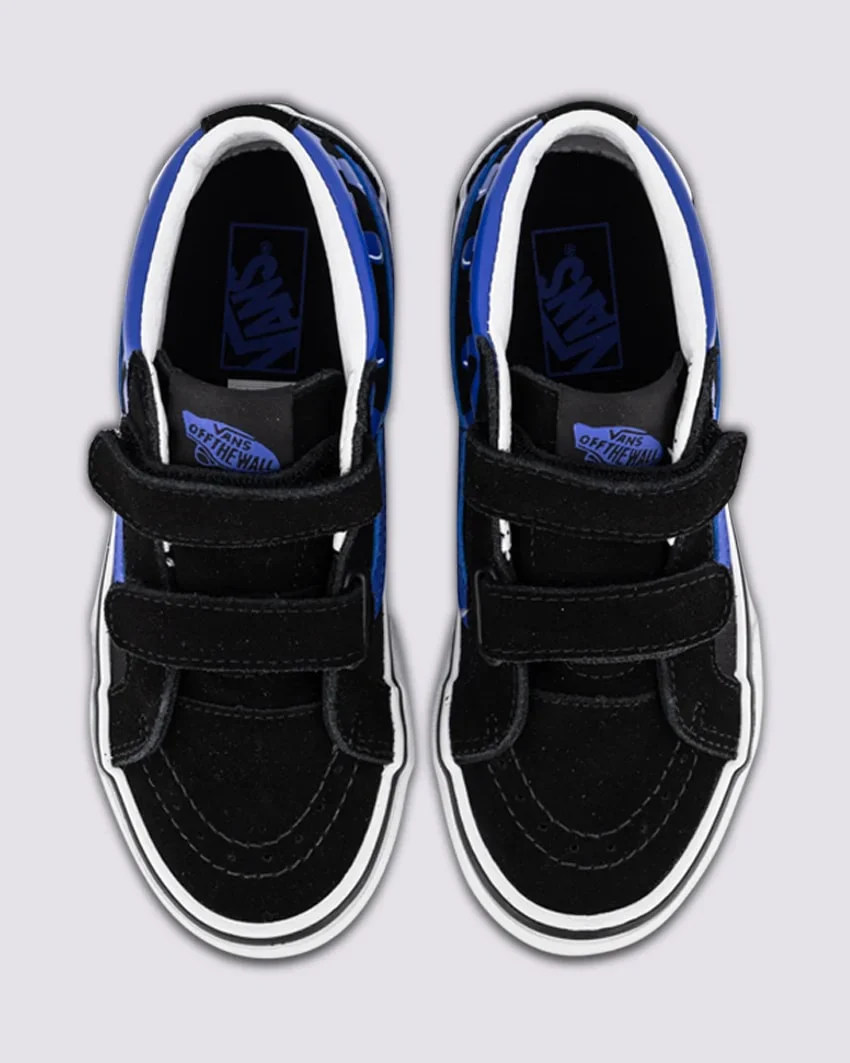 Vans Sk8-Mid Reissue Kids V Glow Slime - Black / Blue - Image 3