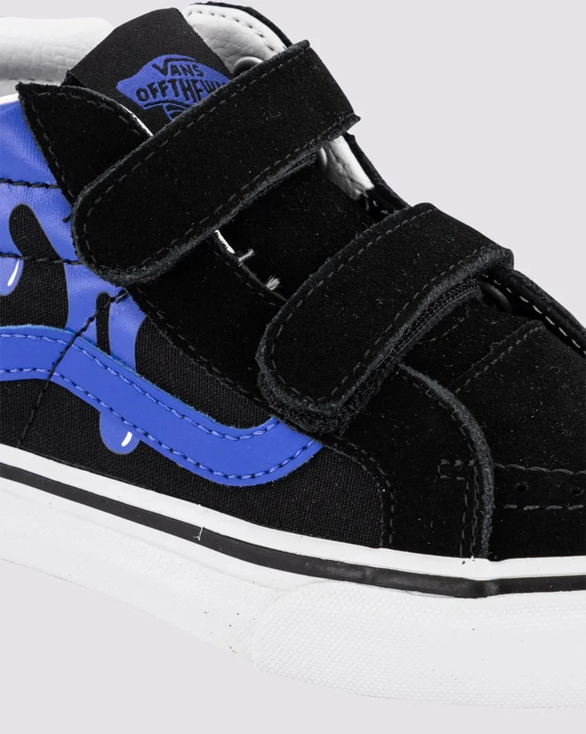 Vans Sk8-Mid Reissue Kids V Glow Slime - Black / Blue - Image 5