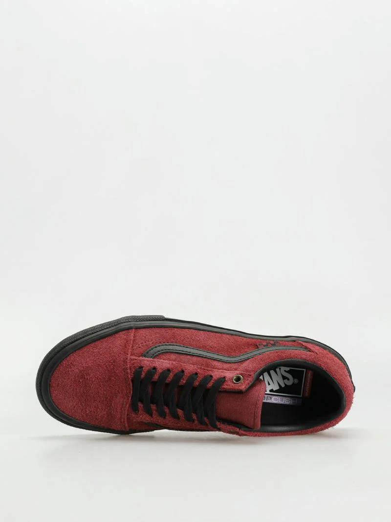 Vans Skate Old Skool - Hairy Suede Black / Burgundy - Image 6