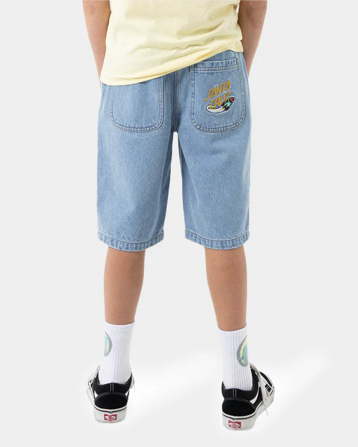 Santa Cruz Space Rocket Stack Boys Jean Shorts - Image 2