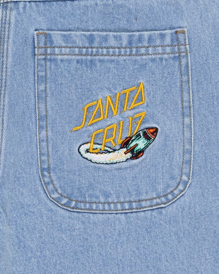 Santa Cruz Space Rocket Stack Boys Jean Shorts - Image 3