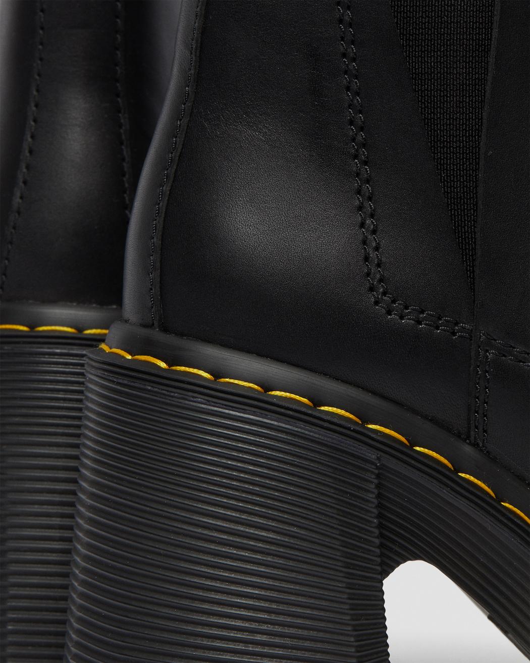 Dr Martens. Spence Leather Flared Heel Chelsea Boots - Black Sendel - Image 9