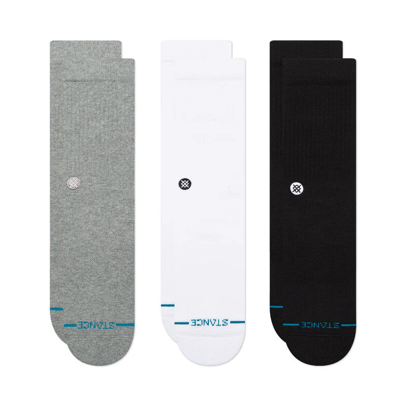 Stance Icon 3 Pack Crew Socks - Multi