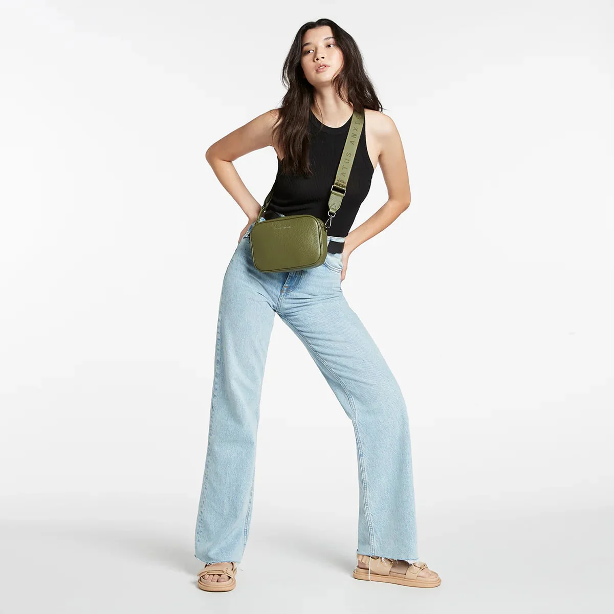 Status Anxiety Plunder With Webbed Strap Bag - Khaki - Image 7