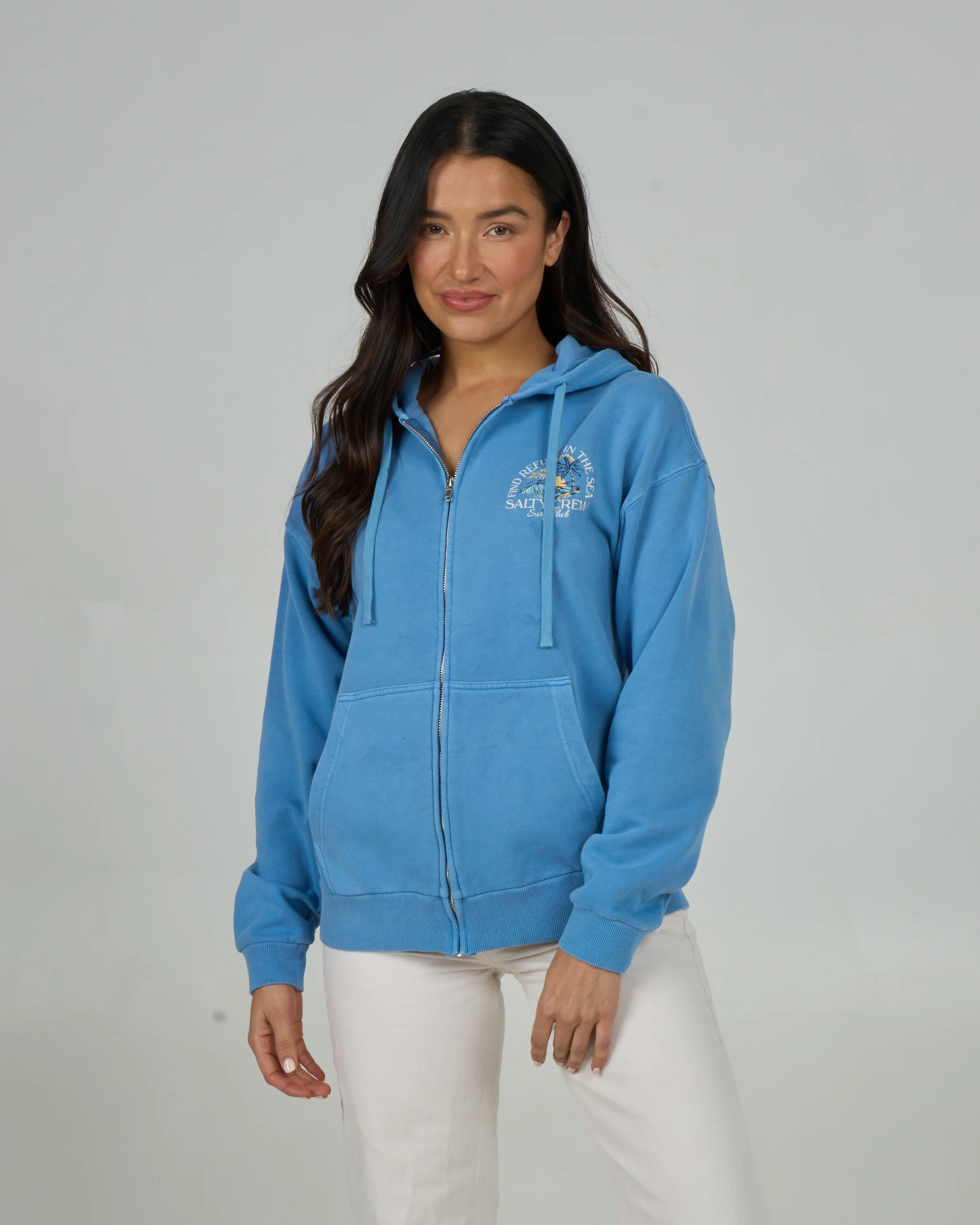 Salty Crew Surf Club Womens Zip Hoody - Image 2