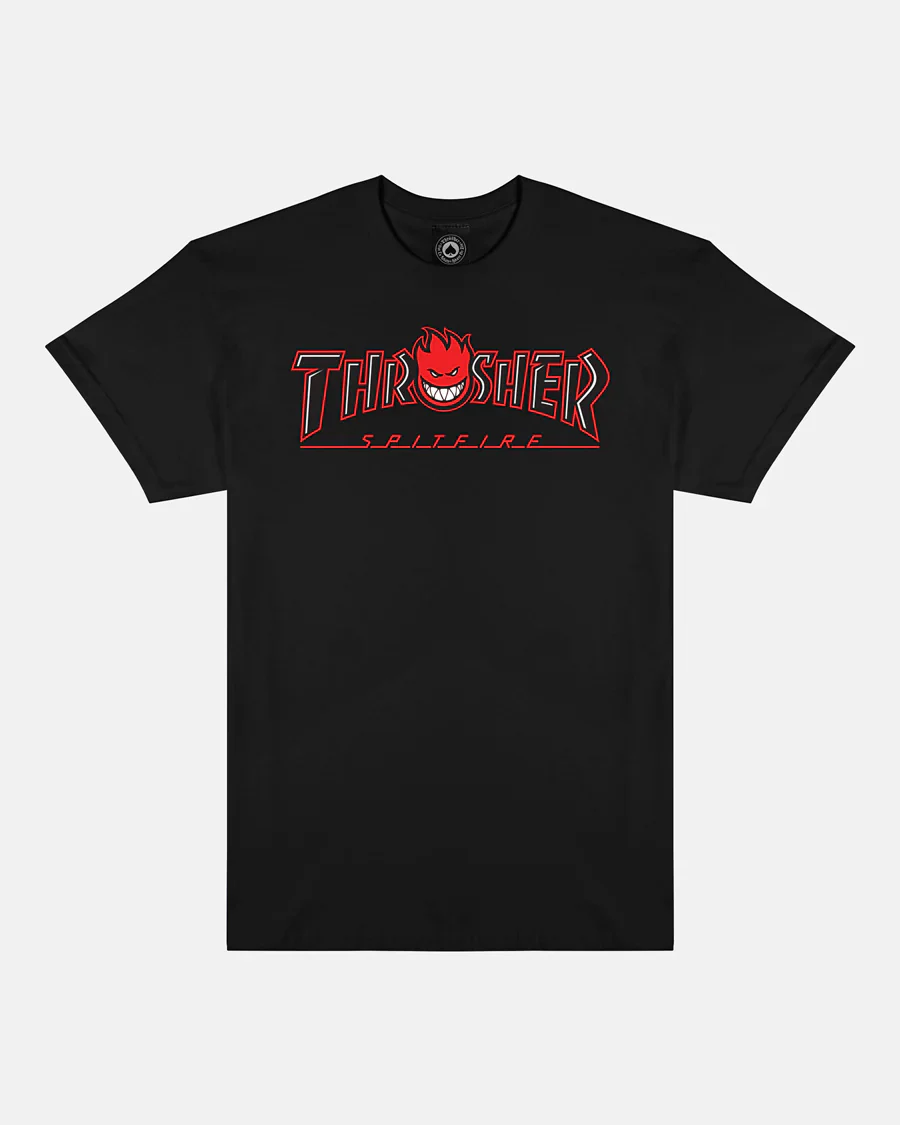 Thrasher X Spitfire Big Head Tee - Black