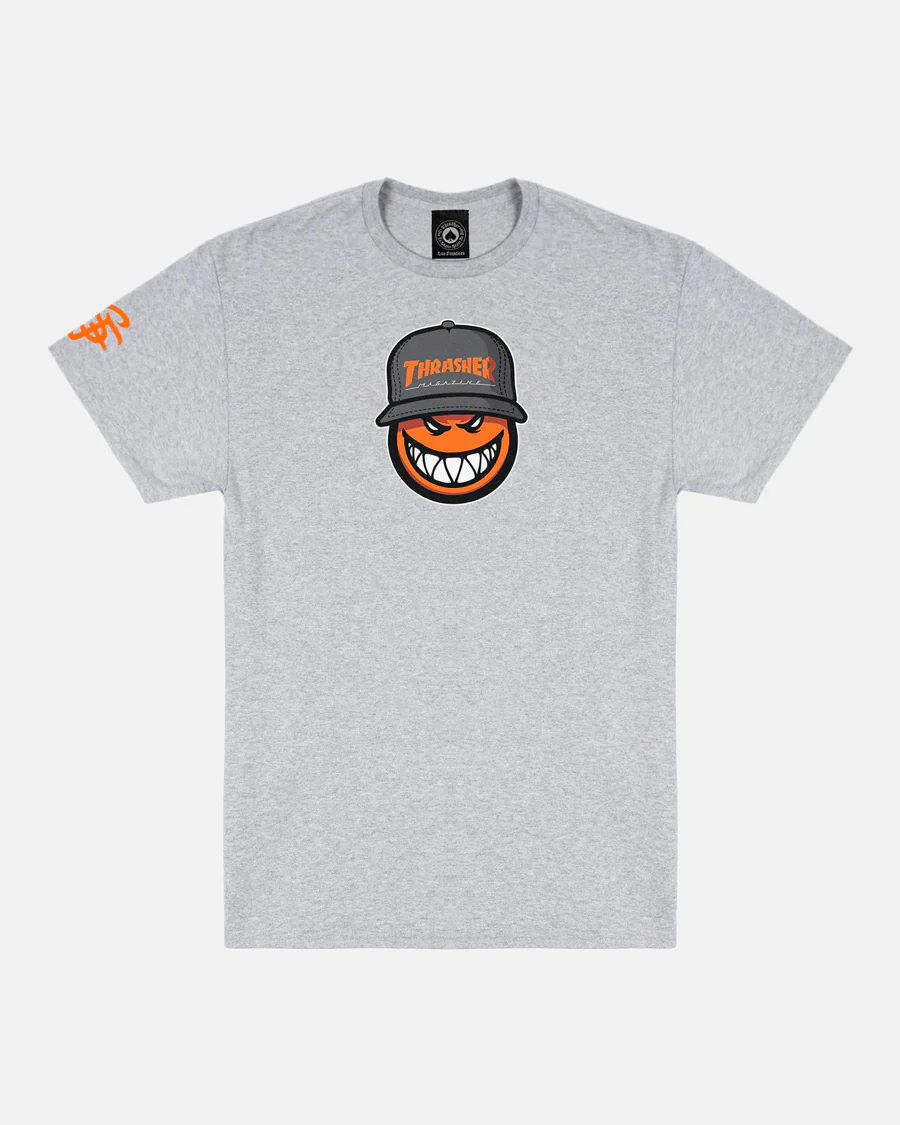 Thrasher X Spitfire Loc Tee - Sport Grey