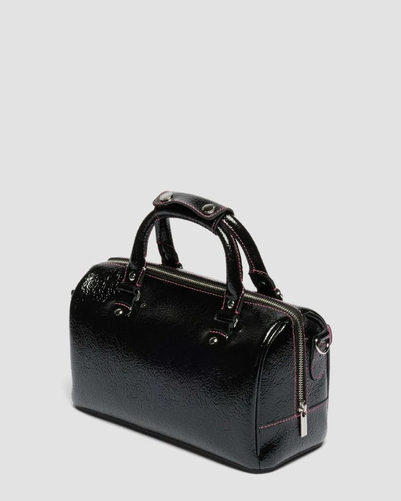 Dr. Martens Top Handle Bag - Black Distressed Patent - Image 4