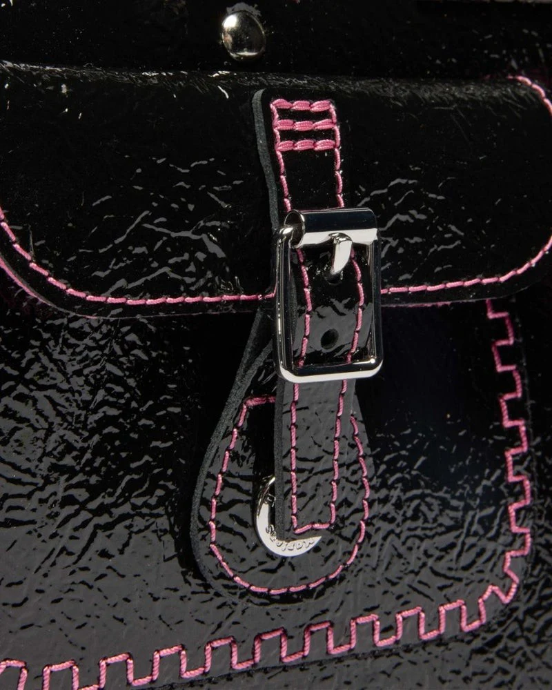 Dr. Martens Top Handle Bag - Black Distressed Patent - Image 8