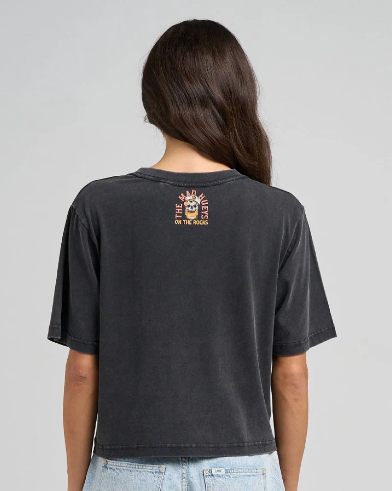 THE MAD HUEYS TRIPLE ON THE ROCKS | WOMENS BOXY TEE - Image 2