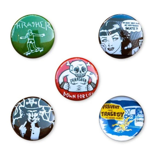 Thrasher Usual Suspects Buttons