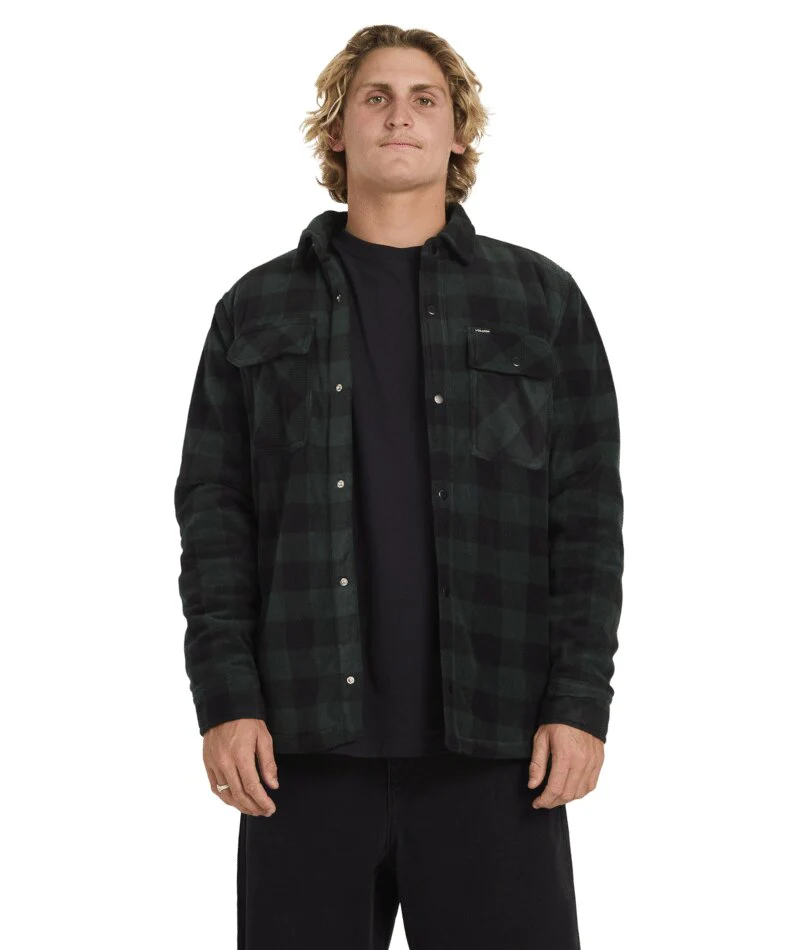Volcom Bowered Fleece Over-Shirt - Scarab