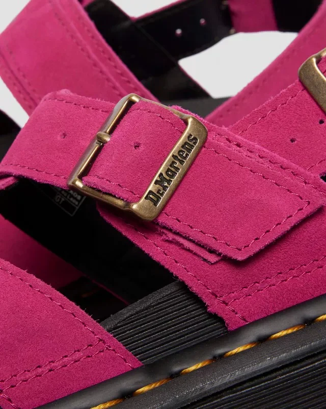 Dr. Martens Voss II Sandal - Fuchsia Pink Greasy Suede - Image 3