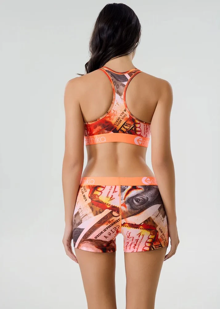 Ethika Womens Burnin' Hundreds Sports Bra - Image 2