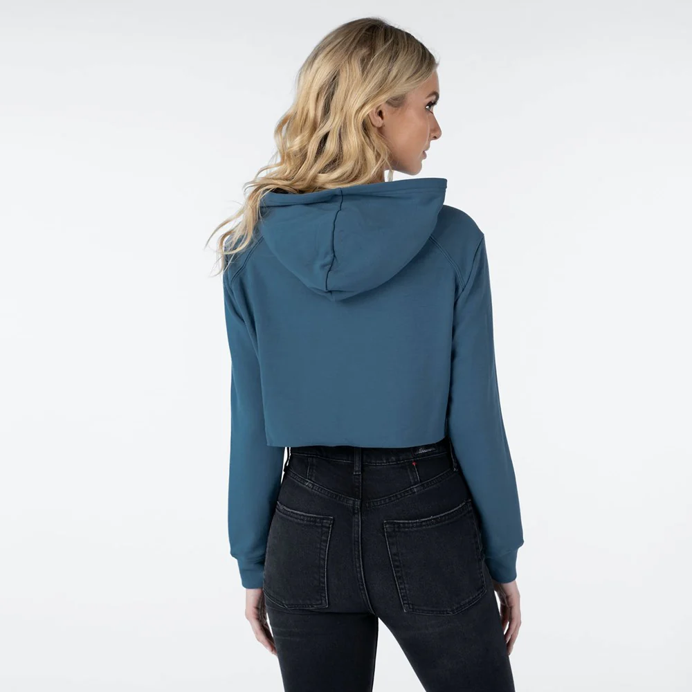 Ethika Womens Cropped Hoodie - Lake - Image 3