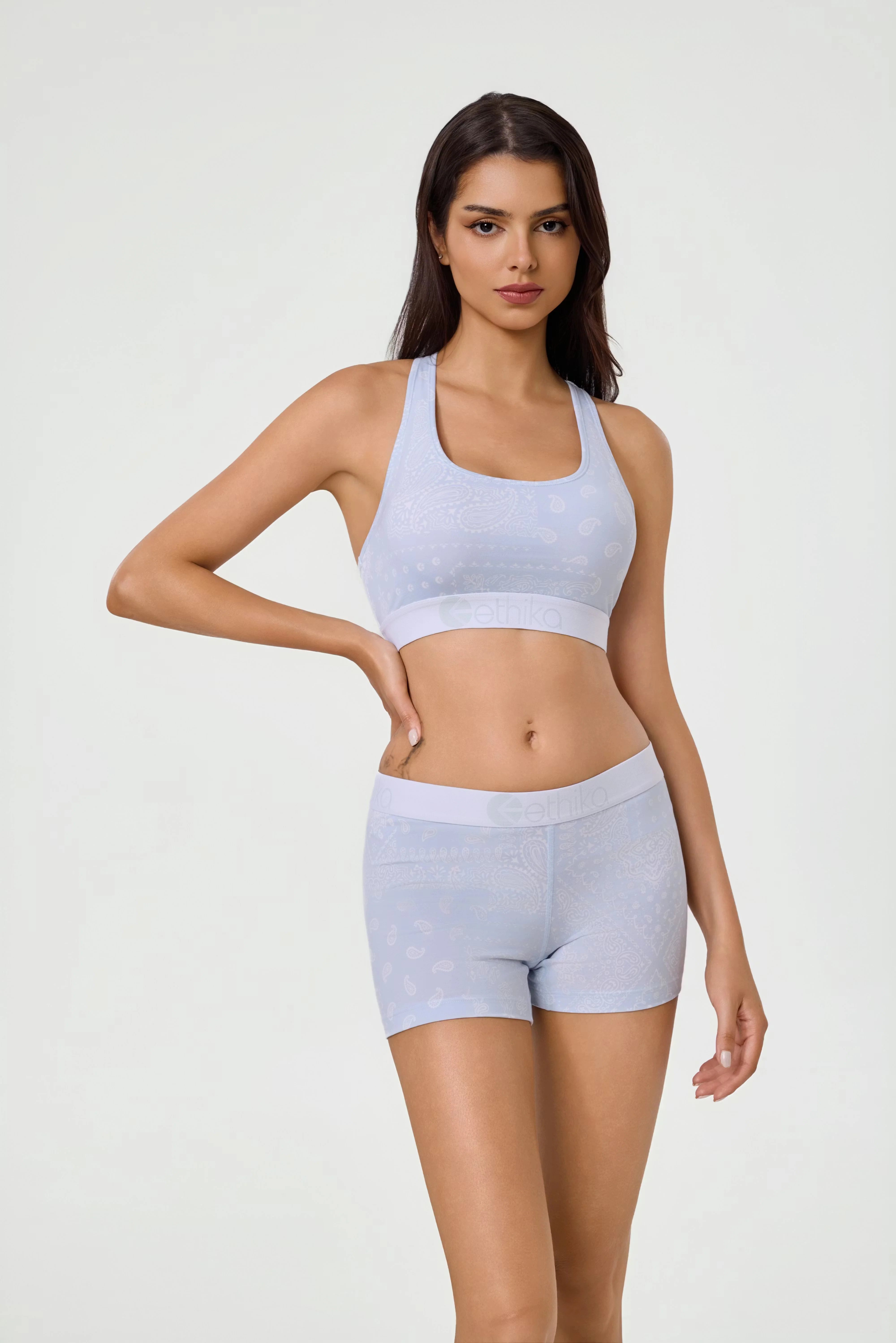 Ethika Womens Ice Paisley Sports Bra
