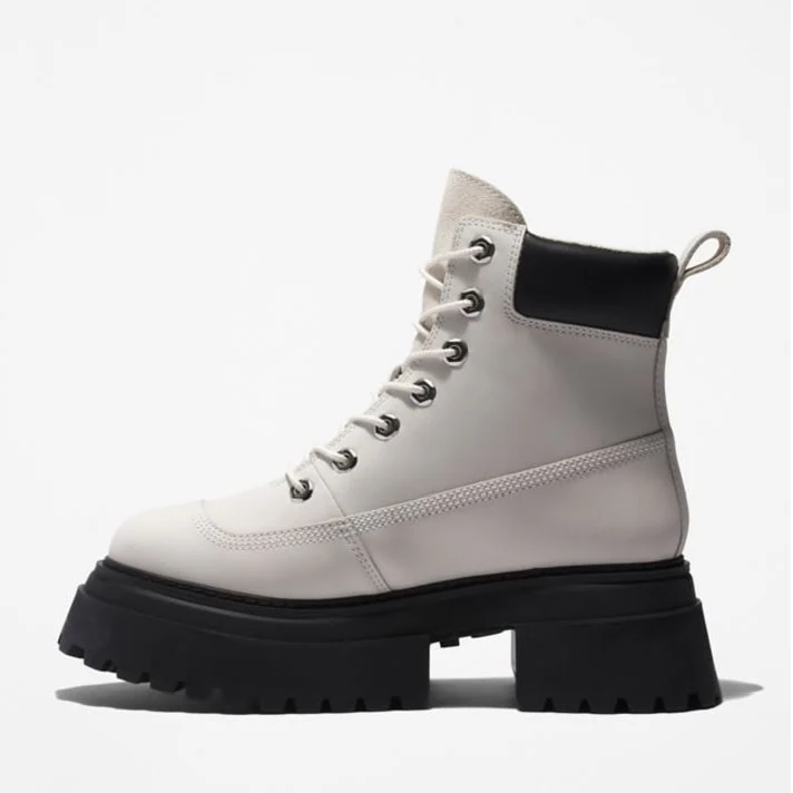Timberland Womens Sky 6 Inch Lace Up Boots White Nubuck - Image 4
